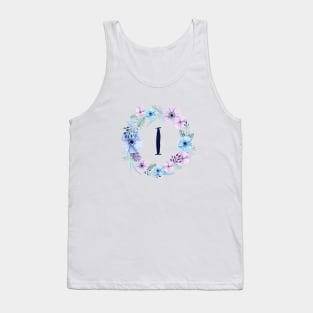 Floral Monogram I Icy Winter Blossoms Tank Top